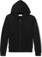 Les Tien - Garment-Dyed Fleece-Back Cotton-Jersey Zip-Up Hoodie - Black