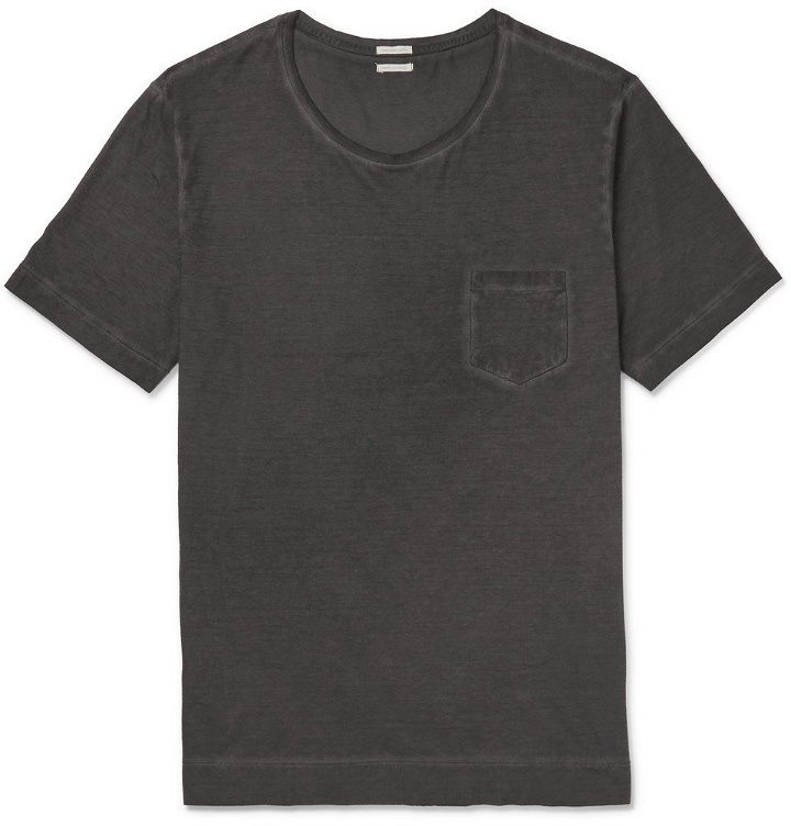 Photo: Massimo Alba - Panarea Garment-Dyed Cotton-Jersey T-Shirt - Men - Black