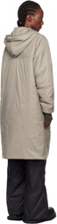 Rick Owens DRKSHDW Taupe Concordians Sealed Windbreaker Coat