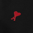 AMI Paris Men's A Heart Polo Shirt in Black