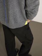 LOEWE - Logo-Embroidered Wool-Blend Cardigan - Gray