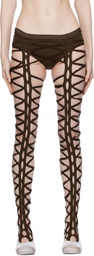 Sinéad O’Dwyer Brown Shibari Leggings