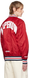 AAPE by A Bathing Ape Red Lightweight Bomber Jacket