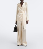 Joseph Dijon silk satin wide-leg pants