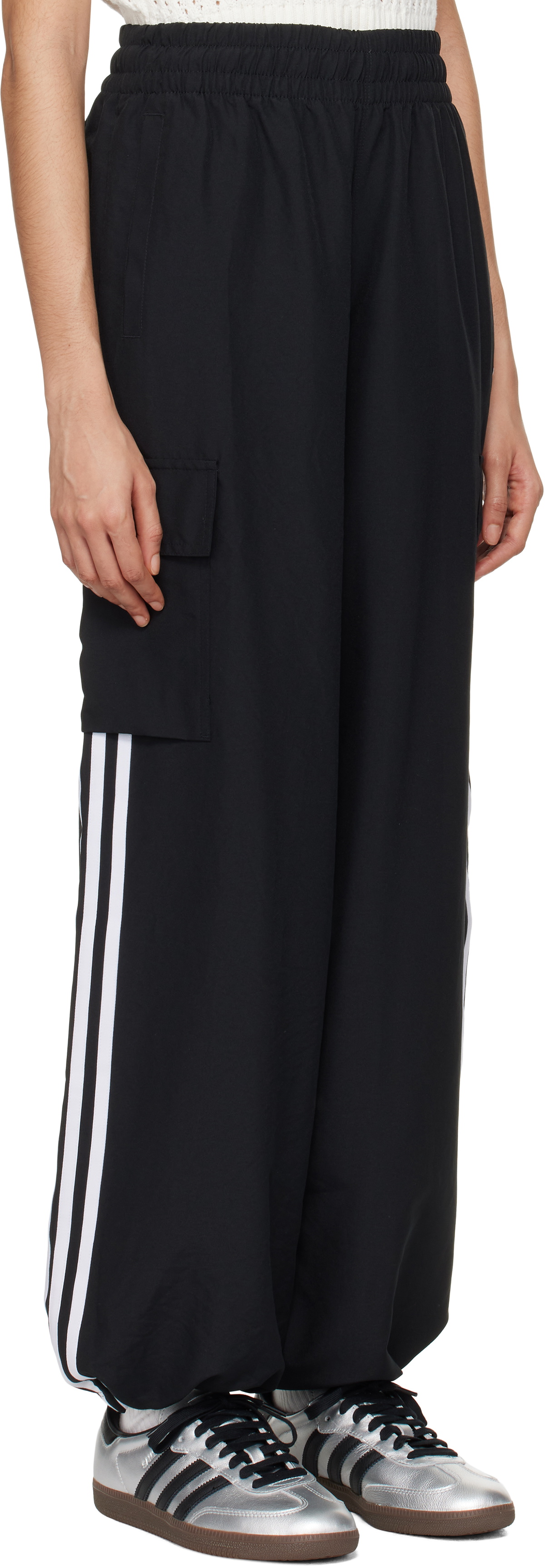adidas Originals Black Adicolor 3-Stripes Cargo Pants