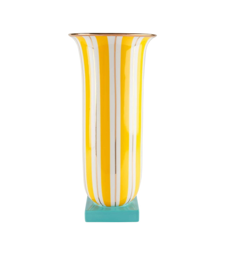 Photo: Jonathan Adler Portofino striped porcelain vase