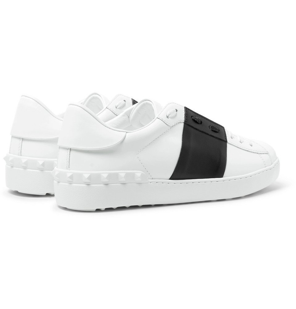 Valentino garavani open deals striped leather sneakers