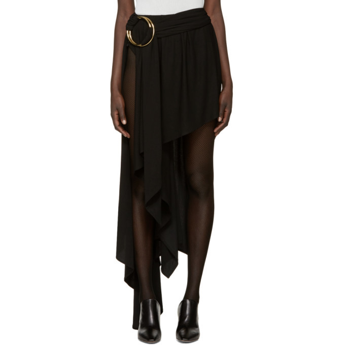 Photo: Anthony Vaccarello Black Asymmetric Double Hoop Skirt
