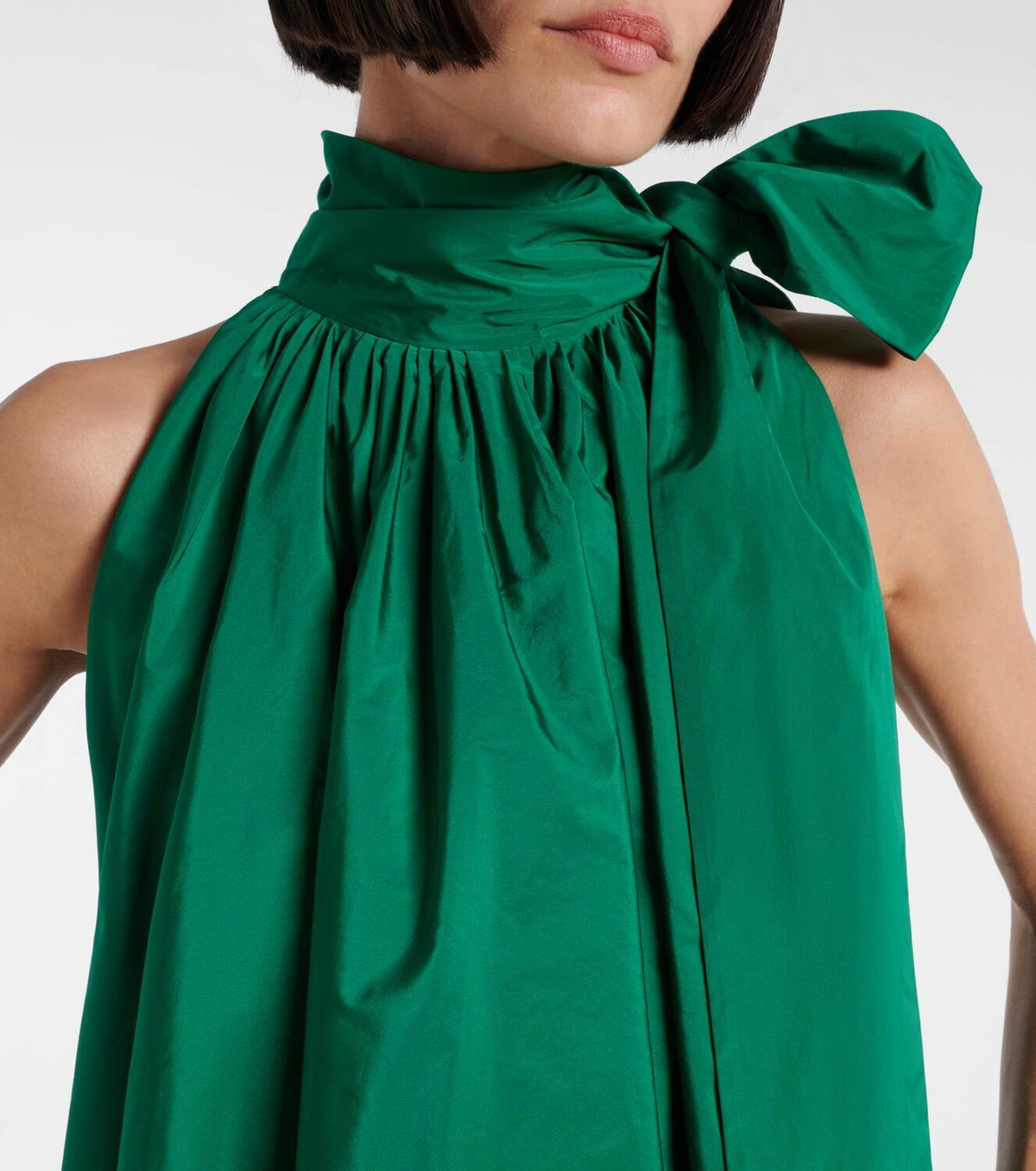 Max Mara Beber halterneck taffeta minidress