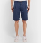 Brunello Cucinelli - Linen and Cotton-Blend Canvas Drawstring Shorts - Navy