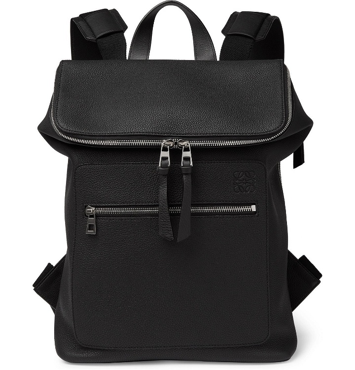 Photo: Loewe - Full-Grain Leather Backpack - Black
