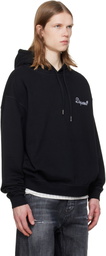 Dsquared2 Black D2 Signature Relax Fit Hoodie