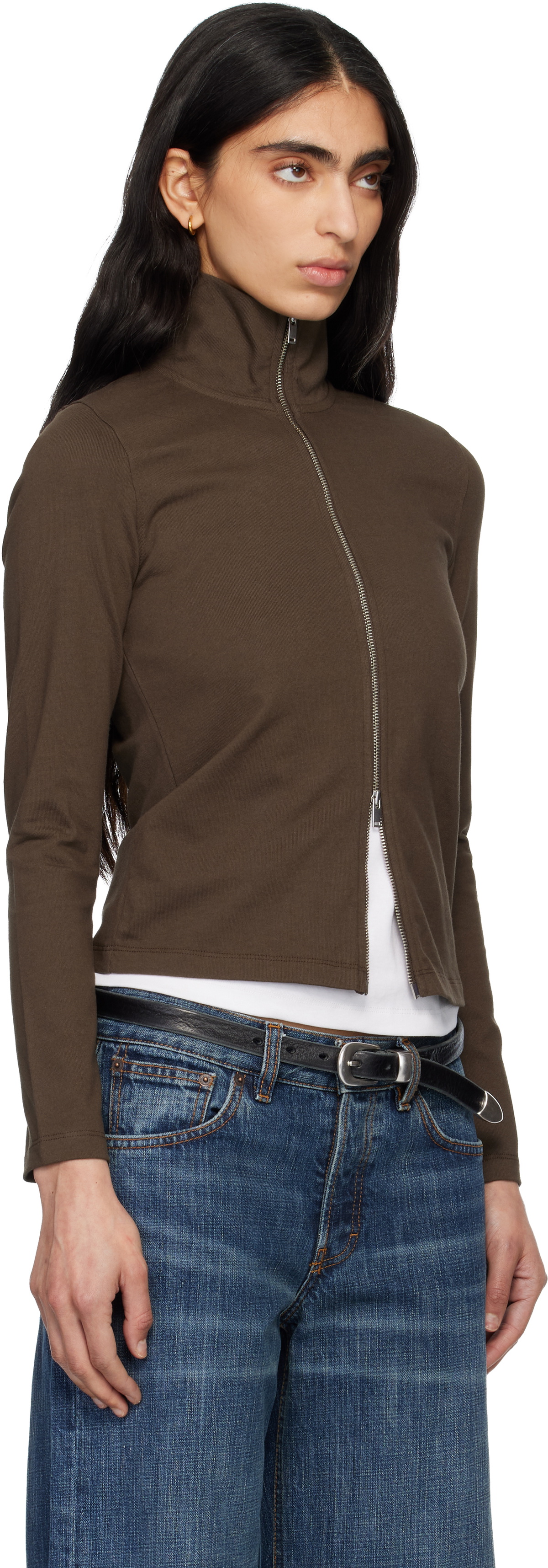 JEANERICA Brown Olive Track Jacket