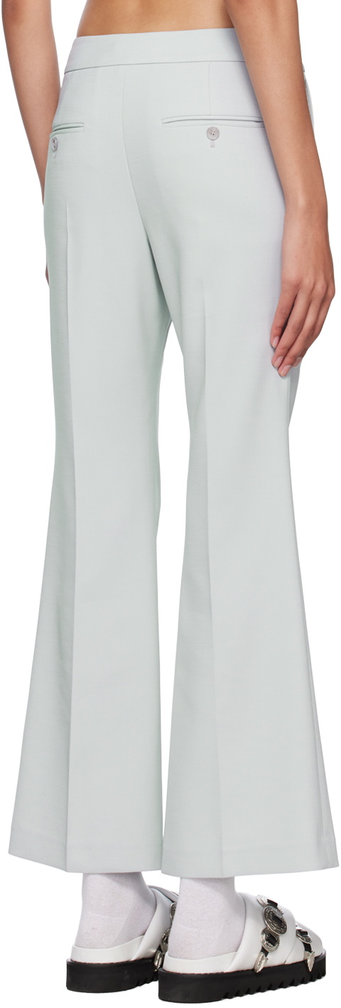 J KOO Blue Cutout Trousers