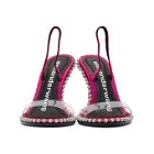 Alexander Wang Pink Satin Nova Crystal Sandals