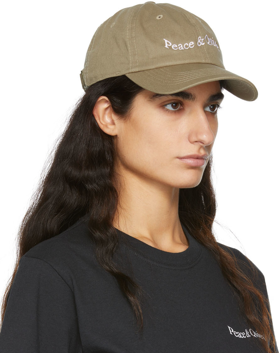 Museum of Peace & Quiet SSENSE Exclusive Khaki Wordmark Cap