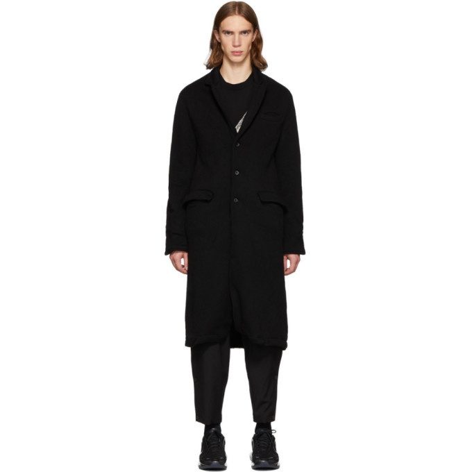 Photo: Undercover Black Wool Crinkle Coat