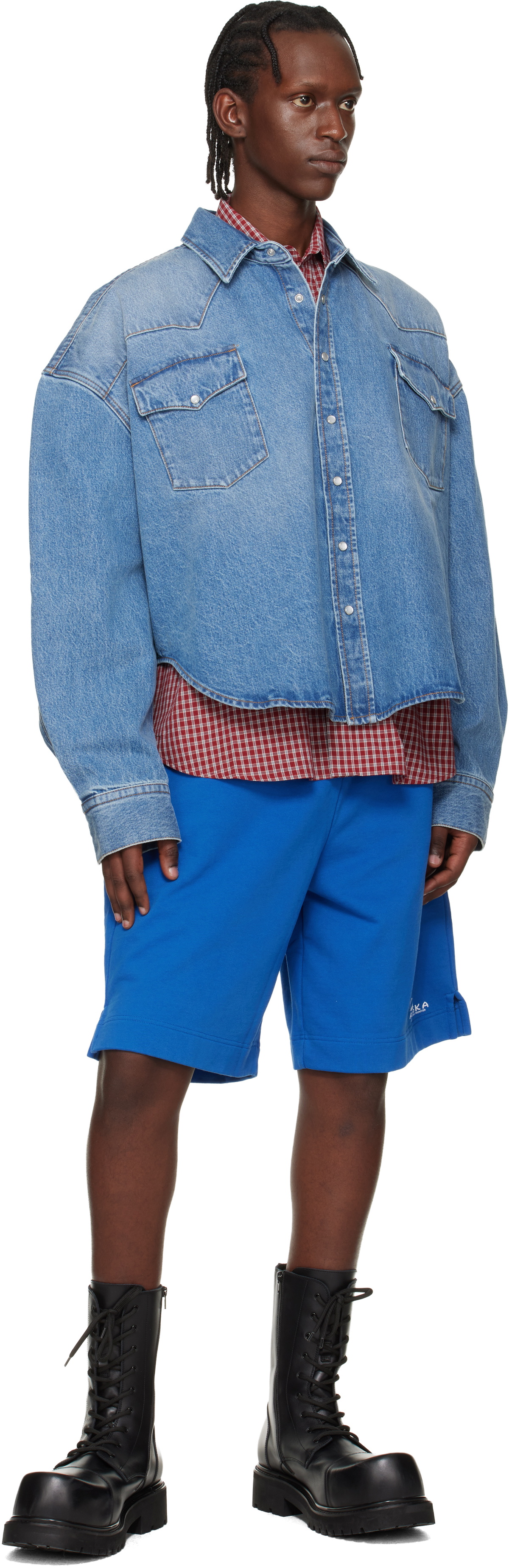 VETEMENTS Blue 'Alaska' Tourist Shorts