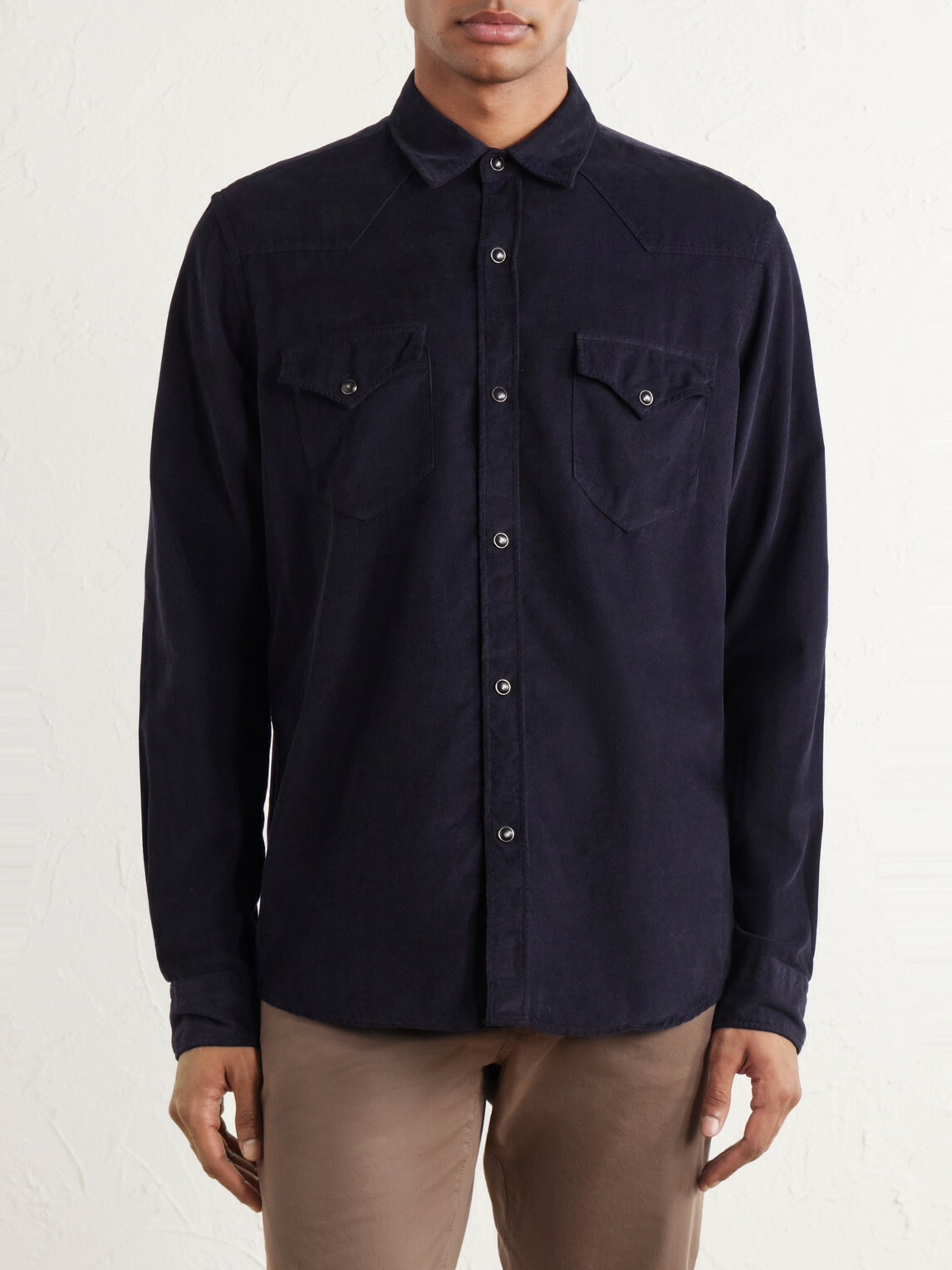 Canali - Cotton-Corduroy Shirt - Blue
