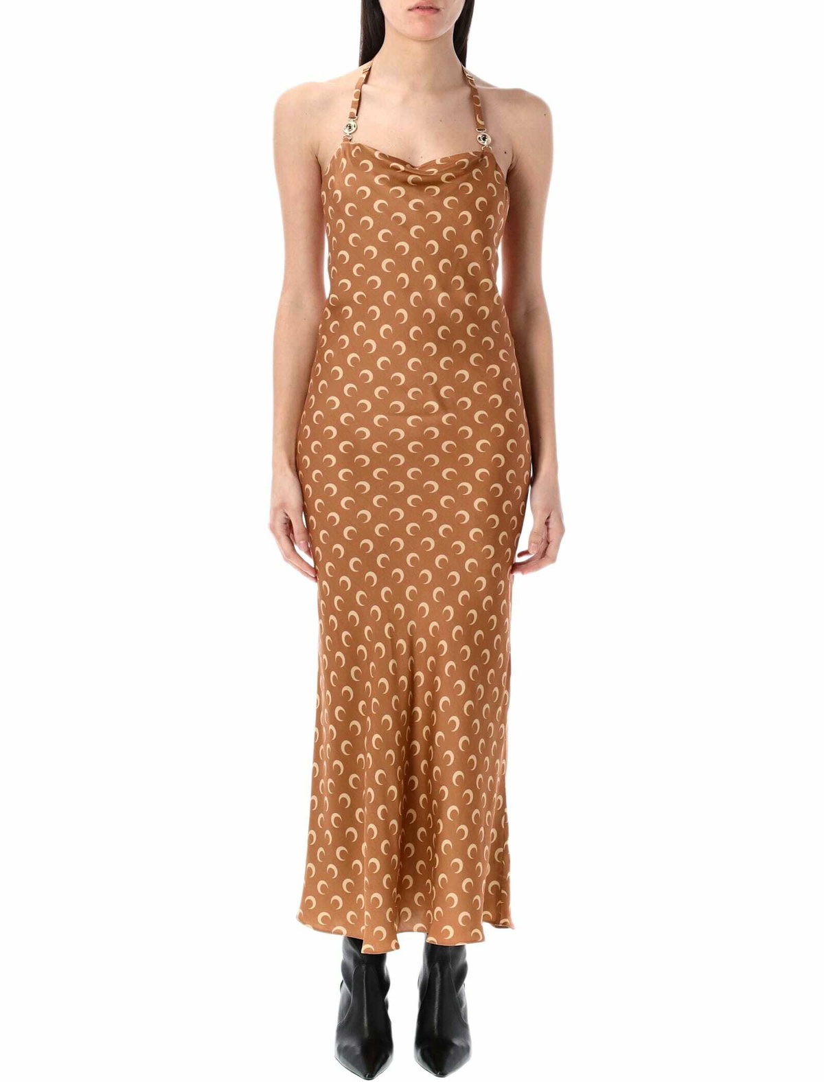 Marine Serre Regenerated Lozenge Knit Fitted Dress Marine Serre