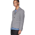 Thom Browne Grey RWB Stripe Unconstructed Blazer