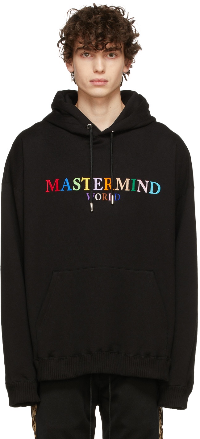 Photo: MASTERMIND WORLD Black Embroidered Logo Hoodie