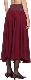 Nicklas Skovgaard Burgundy Iris Midi Skirt