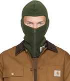 Carhartt Work In Progress Green Zip Mask Balaclava