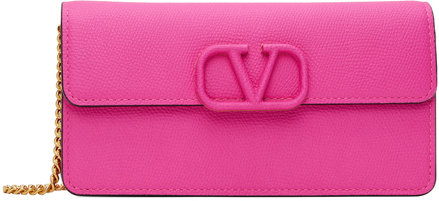 Valentino Garavani Pink VLogo Wallet Bag Valentino Garavani