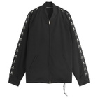 mastermind JAPAN Men's Skull Tape Jersey Zip-Up Jacket in Black