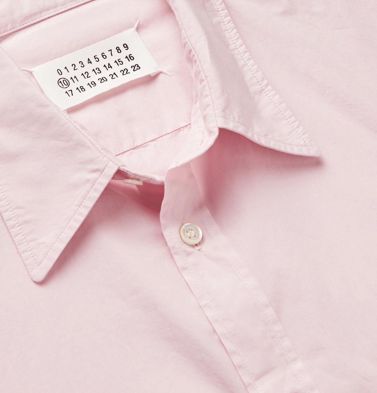Maison Margiela - Slim-Fit Cotton-Poplin Shirt - Pink Maison Margiela