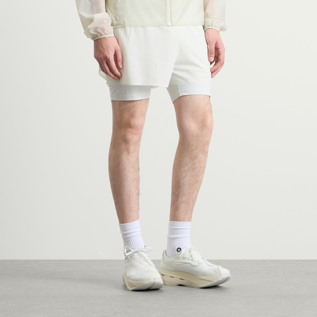 ON Men's x PAF Zero 2-in-1 Shorts in Ice/Gale