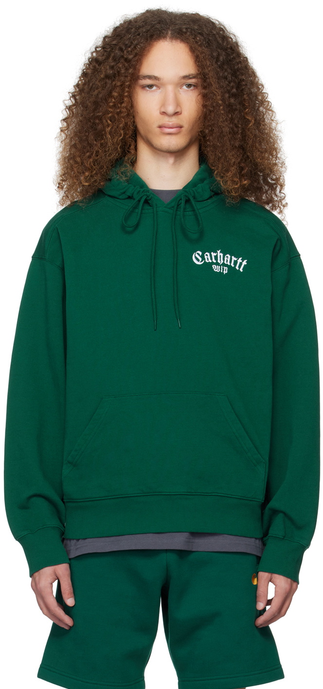 Men's Onyx Script Hoodie With Logo Embroidery by Carhartt Wip