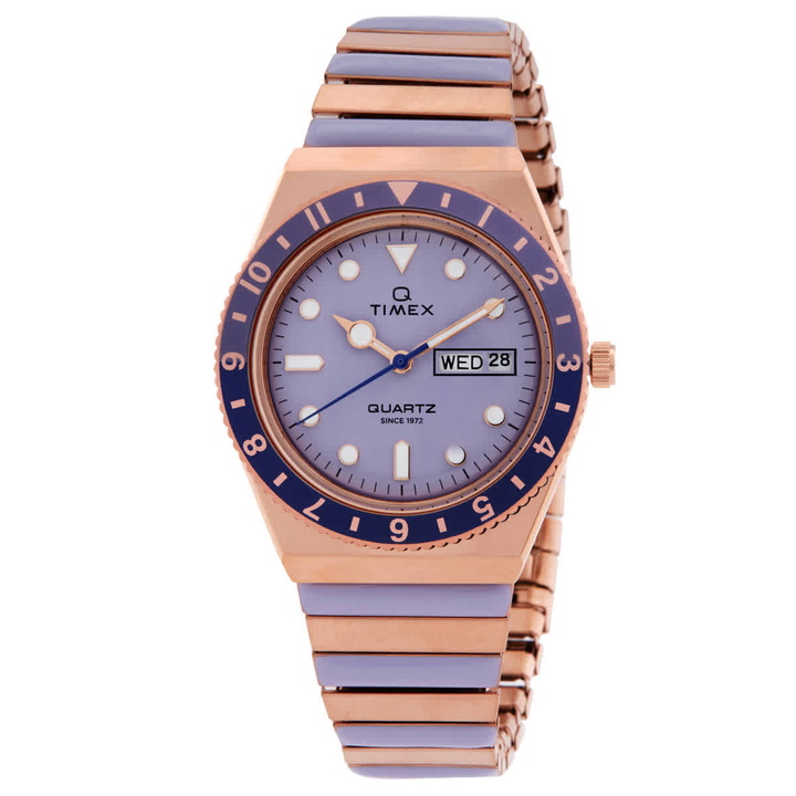 Photo: Timex Q Timex Quartz Purple Dial Ladies Watch TW2W87700