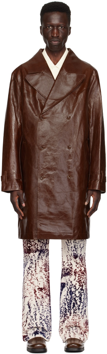 Photo: Séfr Brown Pancho Leather Coat