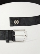 G/FORE - 4cm Camouflage-Print Full-Grain Leather Belt - Black