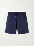 FEDELI - Madeira Airstop Straight-Leg Swim Shorts - Blue
