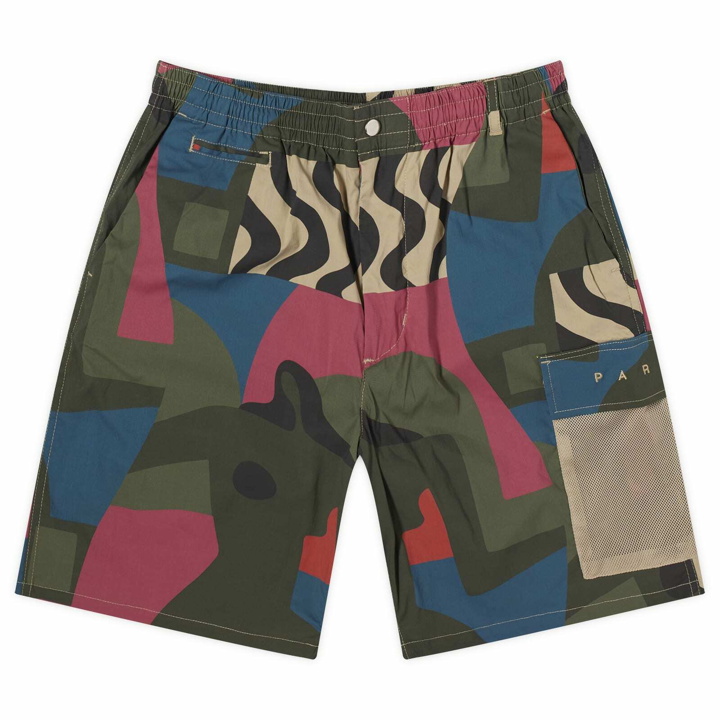 Photo: By Parra Men's Distorted Camo Shorts in Pink