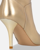 Pinko Heeled High Boots In Golden Nappa Leather Light Gold