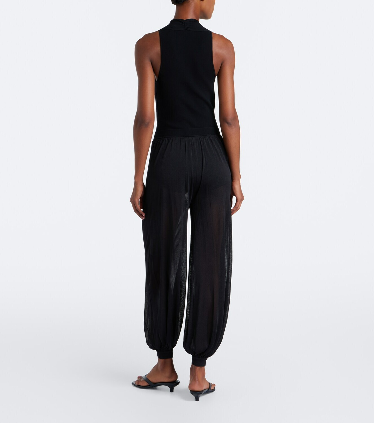 Simkhai Flora sheer knit balloon pants