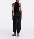 Simkhai Flora sheer knit balloon pants
