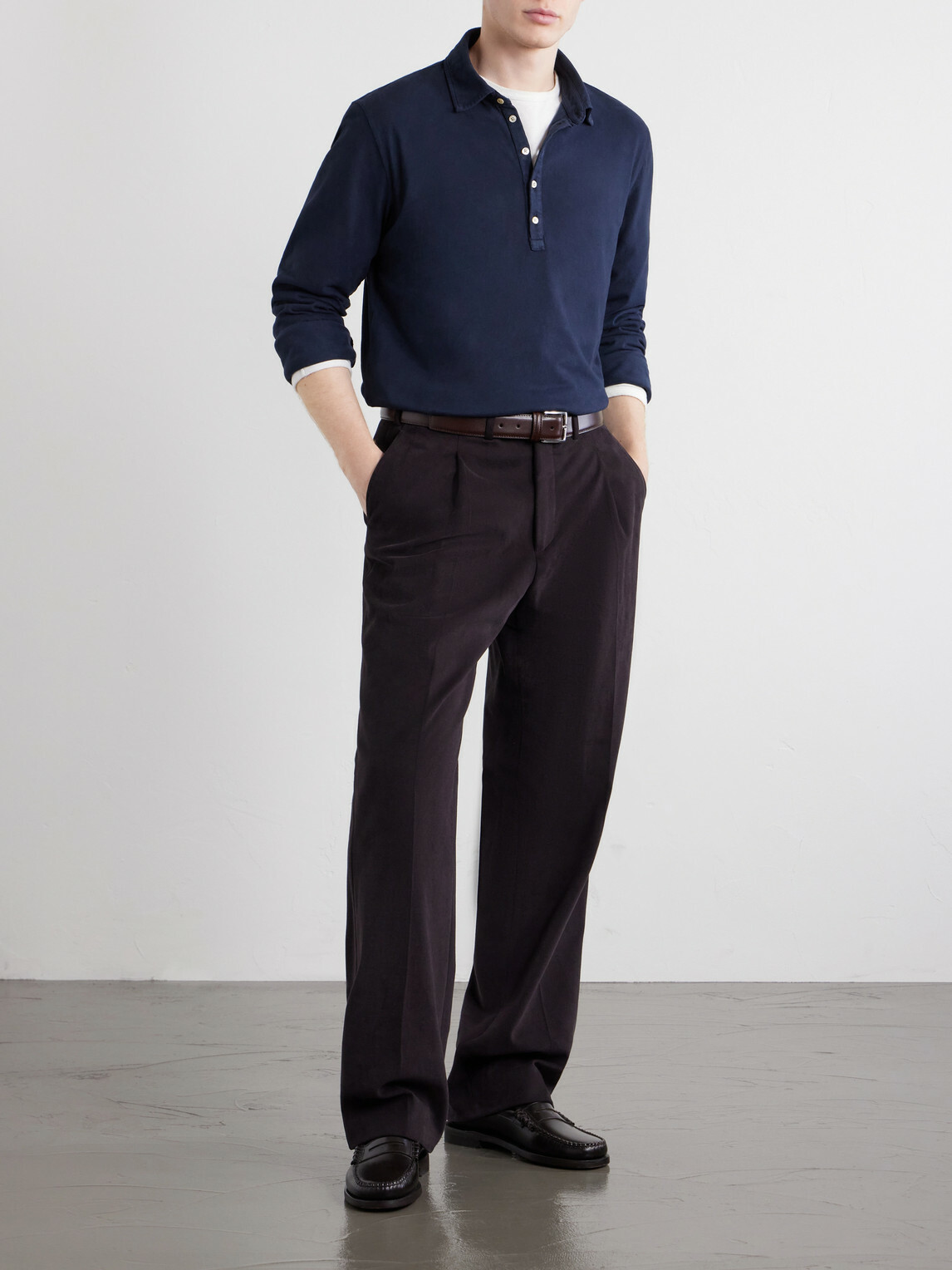 Massimo Alba - Raya Cotton-Jersey Polo Shirt - Blue