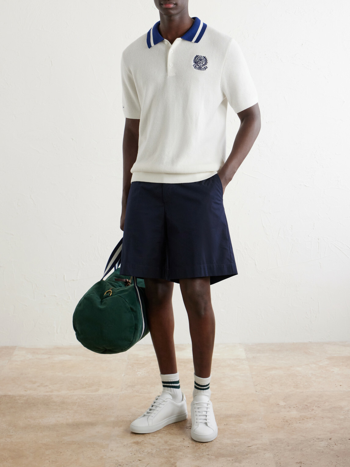 Polo Ralph Lauren - Wimbledon Embroidered Cotton-Knitted Shirt - White