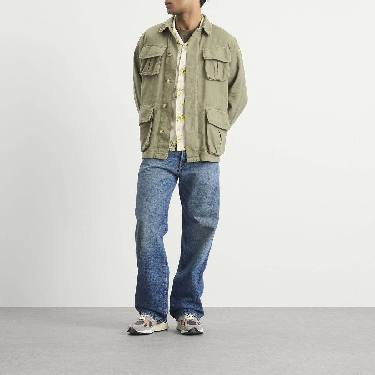 Kestin Men's Tyndrum Slub Field Jacket in Military