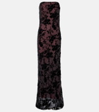 Rodarte Floral devoré velvet gown