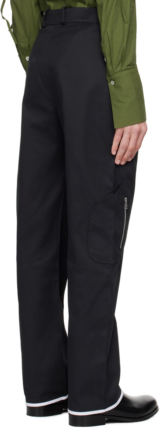 Carlota Barrera Black Pleated Cargo Pants