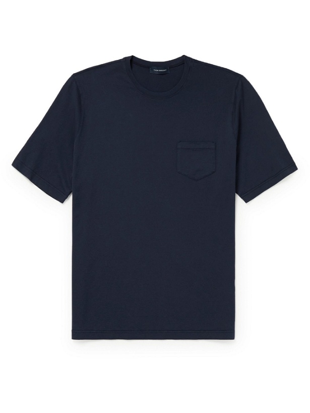 Photo: THOM SWEENEY - Cotton-Jersey T-Shirt - Blue