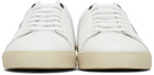 Saint Laurent White Court Classic SL/06 Embroidered Sneakers