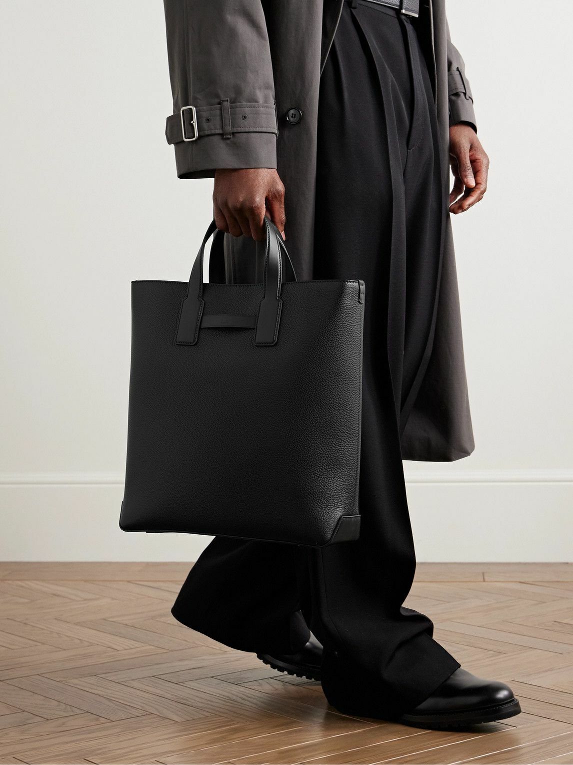 Dunhill - 1893 Harness North South Full-Grain Leather Tote Bag Dunhill