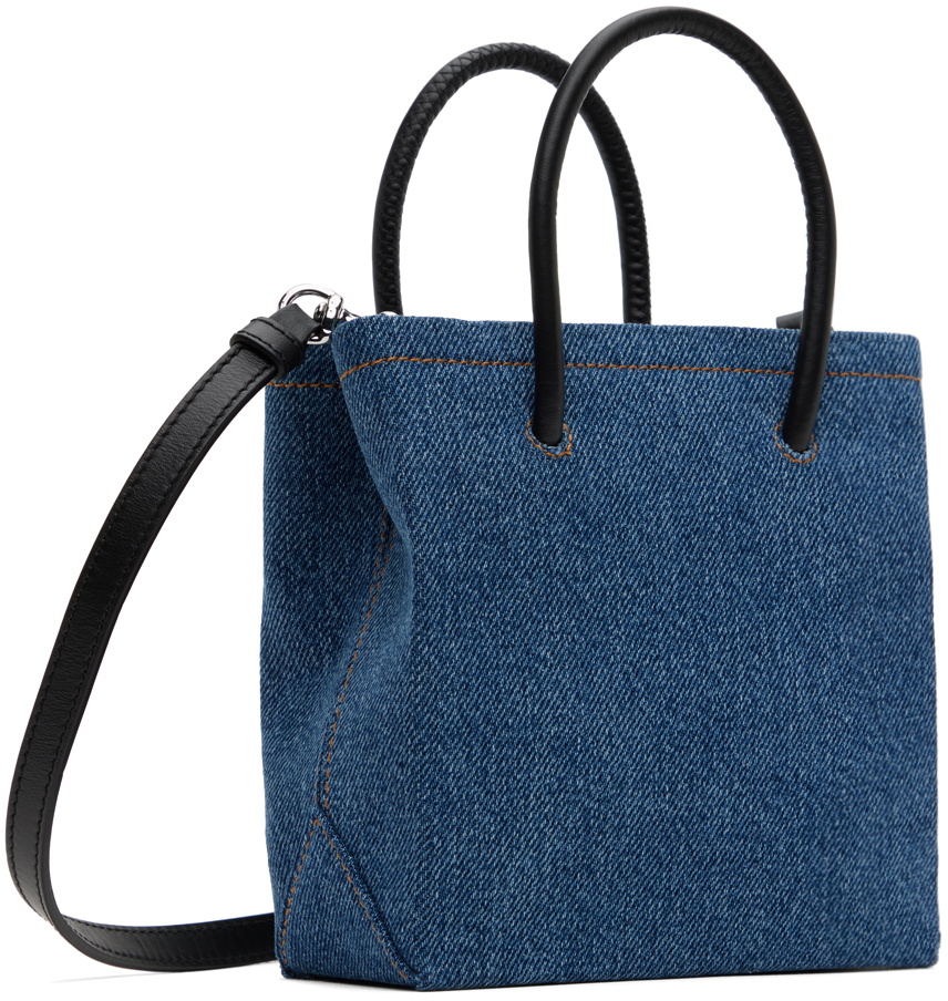 Moschino Blue Embossed Denim Bag